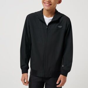 Travis Mathew Youth Wanderlust Hoodie Jacket Black Boys Golf Zip Up size Large
